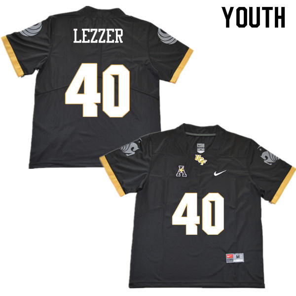 Youth #40 Christian Lezzer UCF Knights College Football Jerseys Sale-Black